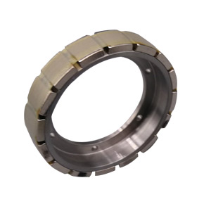 Banded rotor to lock rare earth magnets